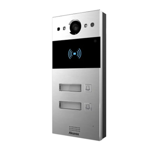 IP-відеопанель на 2 абоненти 2Mp Akuvox R20B SIP зі зчитувачем EM-Marine / Mifare / NFC