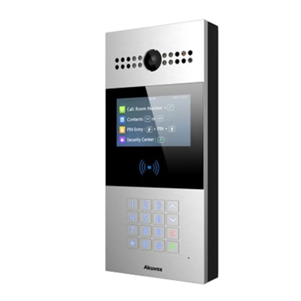 IP-відеопанель багатоабонентська 2Mp Akuvox R28A з екраном 4.3" та зчитувачем EM-Marine / Mifare / NFC
