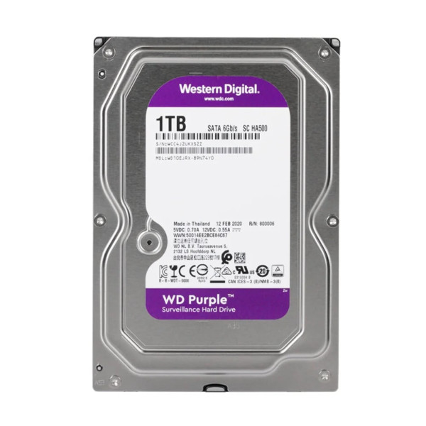 Жорсткий диск 3.5" 1TB 64MB Western Digital Purple WD10EJRX