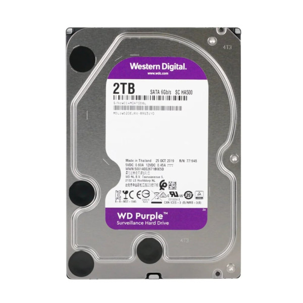 Жорсткий диск 3.5" 2TB 64MB Western Digital Purple WD20EJRX