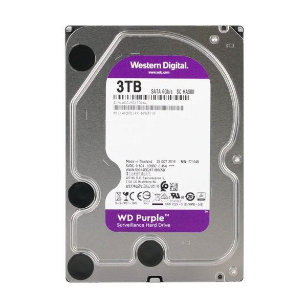 Жорсткий диск 3.5" 3TB 64MB Western Digital Purple WD30EJRX