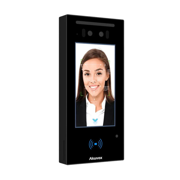 IP-відеопанель багатоабонентська 2Mp Akuvox E16C з екраном 5", розпізнаванням облич та зчитувачем Mifare / NFC / BLE / QR