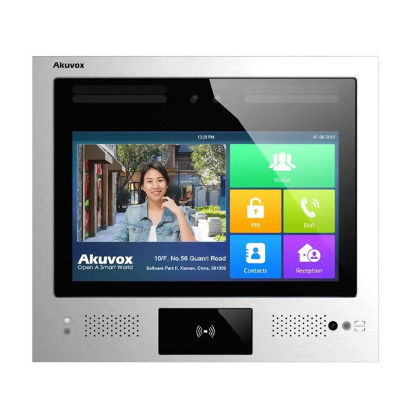 IP-відеопанель багатоабонентська 2Mp Akuvox X916S з екраном 13", розпізнаванням облич та зчитувачем EM-Marine / Mifare / NFC / BLE / QR