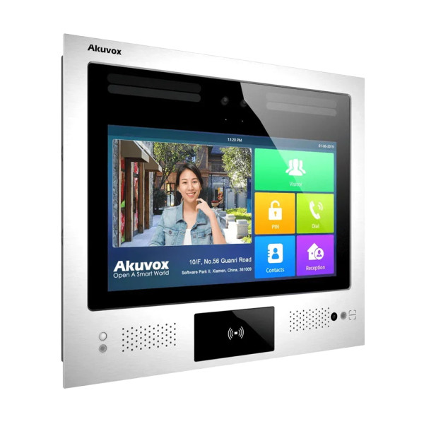 IP-відеопанель багатоабонентська 2Mp Akuvox X916S з екраном 13", розпізнаванням облич та зчитувачем EM-Marine / Mifare / NFC / BLE / QR