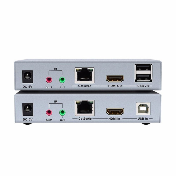 Подовжувач 4K HDMI і USB 2.0 KVM 100m Dtech DT-7051