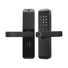 Замок біометричний автономний Trinix TRL-7703WF Black L/R з Bluetooth, зчитувачем відбитків пальців і карт Mifare