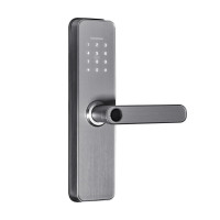 Замок біометричний автономний Trinix TRL-5405BTF Silver L/R з Bluetooth, зчитувачем відбитків пальців і карт Mifare