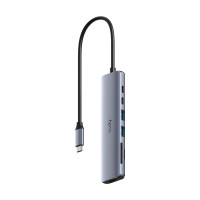 USB-C хаб 7-в-1 Cudy UH407 HDMI 4K@60Hz, 2 USB-A, 2 USB-C, SD-card, TF-card
