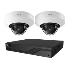 Комплект IP-відеонагляду на 2 камери TVT IP-Video Kit 2x5Mp (D) WiFi: 2 купольні 5Mp WiFi відеокамери + 4-канальний 8Mp відеореєстратор