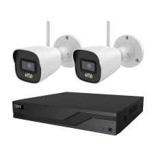 Комплект IP-відеонагляду на 2 камери TVT IP-Video Kit 2x5Mp (B) WiFi: 2 циліндричні 5Mp WiFi відеокамери + 4-канальний 8Mp відеореєстратор
