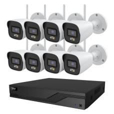 Комплект IP-відеонагляду на 8 камер TVT IP-Video Kit 8x5Mp (B) WiFi: 8 циліндричних 5Mp WiFi відеокамер + 8-канальний 8Mp відеореєстратор