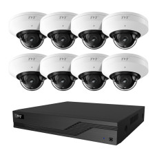 Комплект IP-відеонагляду на 8 камер TVT IP-Video Kit 8x5Mp (D) WiFi: 8 купольних 5Mp WiFi відеокамери + 8-канальний 8Mp відеореєстратор