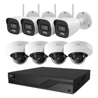 Комплект IP-відеонагляду на 8 камер TVT IP-Video Kit 8x5Mp (D/B) WiFi: 4 циліндричні 5Mp WiFi відеокамери + 4 купольні 5Mp WiFi відеокамери + 8-канальний 8Mp відеореєстратор