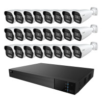 Комплект IP-відеонагляду на 24 камери TVT IP-Video Kit 24x6Mp (B): 24 циліндричних 6Mp відеокамер + 32-канальний 12Mp відеореєстратор