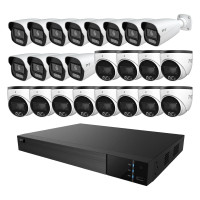 Комплект IP-відеонагляду на 24 камери TVT IP-Video Kit 24x6Mp (T/B): 12 купольних 6Mp відеокамер + 12 циліндричних 6Mp відеокамер + 32-канальний 12Mp відеореєстратор
