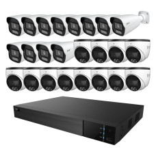 Комплект IP-відеонагляду на 24 камери TVT IP-Video Kit 24x6Mp (T/B): 12 купольних 6Mp відеокамер + 12 циліндричних 6Mp відеокамер + 32-канальний 12Mp відеореєстратор