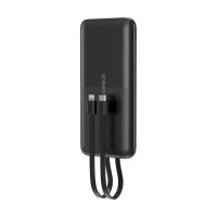 Повербанк 10000mAh Choetech B654 Black 22.5W QC3.0 PD3.0 вбудовані кабелі Type-C та Lightning