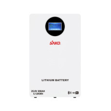 Акумуляторна батарея літій-залізо-фосфатна LiFePO4 200А*год 25.6В 5120Вт*год Sako Li-Sun series SK-25.6V200Ah настінний / підлоговий монтаж