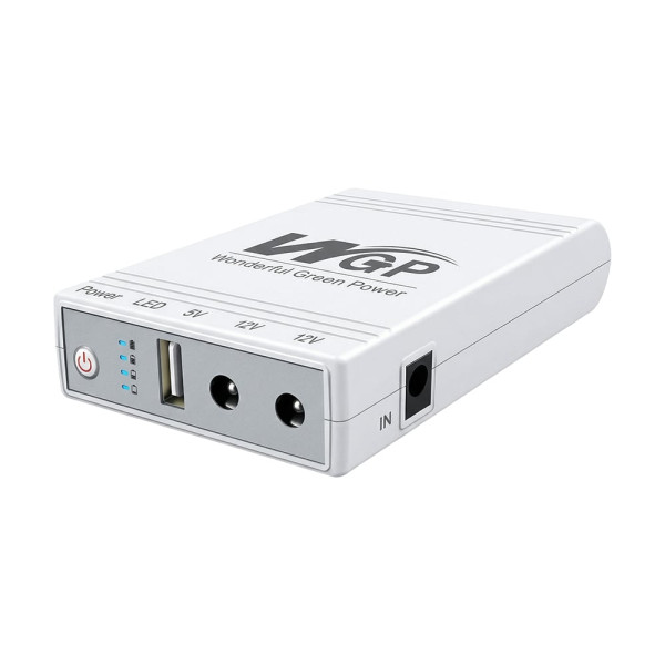 Джерело безперебійного живлення Mini UPS WGP UPS103C 16000mAh 5V/12V/12V, Li-ion 4*4Ah, для роутера і медіаконвертера