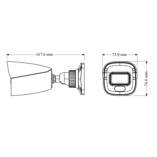 IP-відеокамера 4Mp TVT TD-9441S4L-A(D/PE/AW2) Black f=2.8mm, ІЧ+LED-підсвічування, з мікрофоном