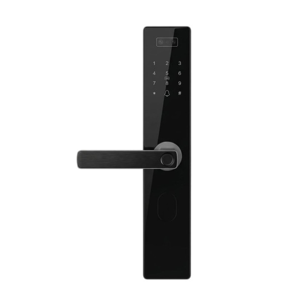 Замок біометричний автономний Trinix TRL-8808WFV Black L/R з WiFi, розпізнаванням облич, зчитувачем відбитків пальців і карт Mifare