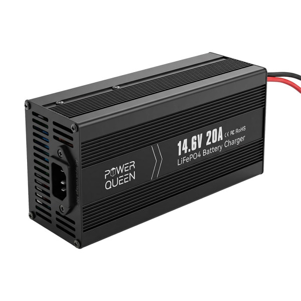 Зарядний пристрій для акумуляторних батарей LiFePO4 14.6V/20A Power Queen P12V20A-BCHA-X
