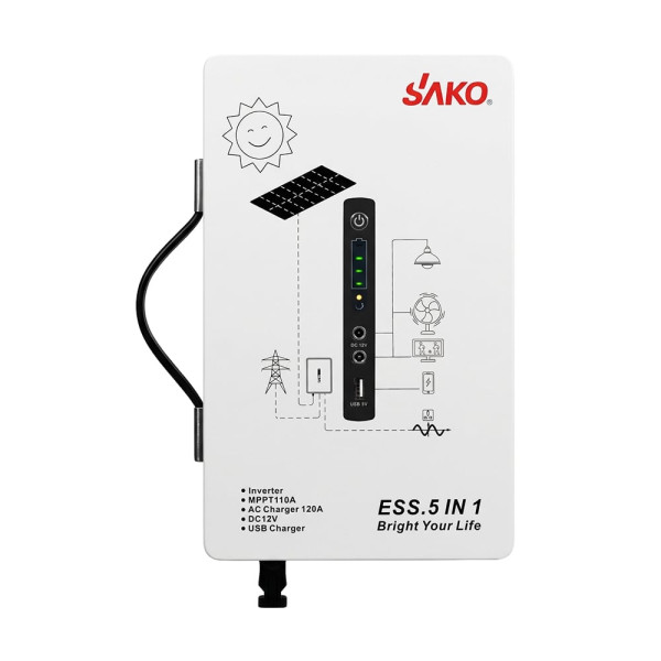 Система резервного живлення (інвертор та батарея) Sako Alpha-ESS-500W/1KWh настінна. Потужність 500 Вт, енергоємність 1004.8 Вт*год, LifePO4