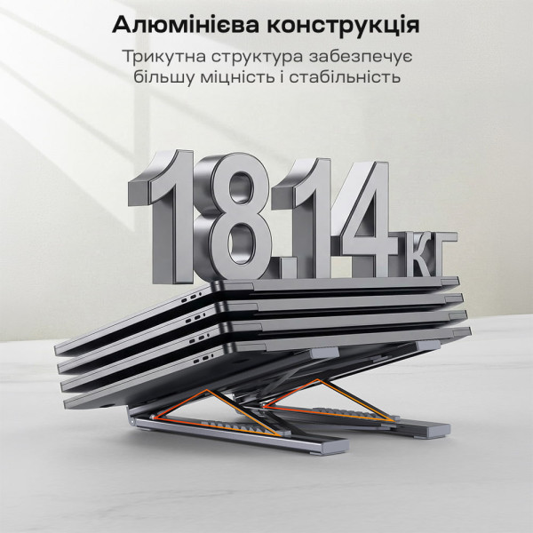 USB-C хаб-підставка 7-в-1 Choetech M57 HDMI 4K@30Hz, 2 USB 3.0, USB-C Data, USB-C PD 100W, SD-card, TF-card