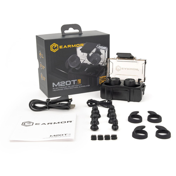 Активні захисні навушники (беруші) Earmor M20T PRO Black з Bluetooth 5.4