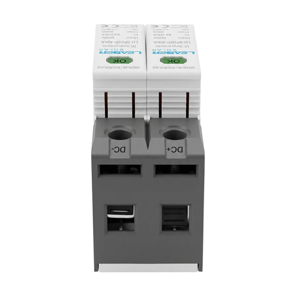 Обмежувач напруги Leader LD-SPD2P-40KA-600V DC під DIN-рейку
