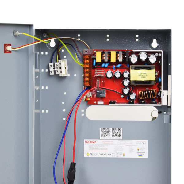 Безперебійний блок живлення Faraday Electronics 144W UPS ASCH MBB під акумулятор 18А/г в металевому боксі