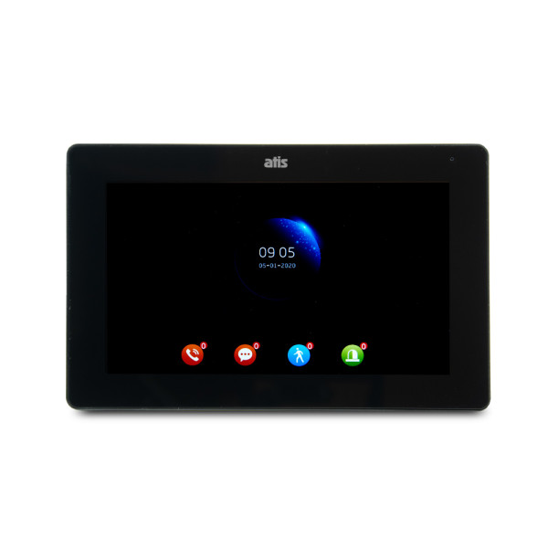 Комплект Wi-Fi відеодомофонa 7" ATIS AD-770FHD/T-Black з підтримкою Tuya Smart + AT-400HD Gold