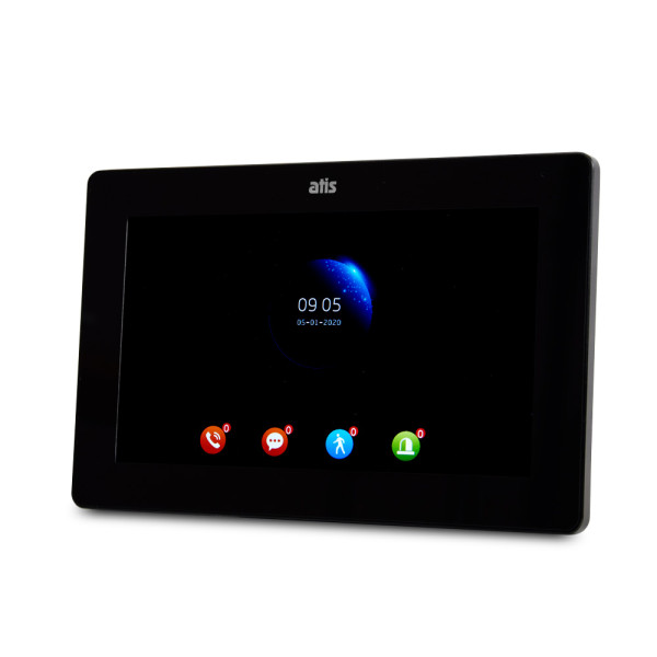 Комплект Wi-Fi відеодомофонa 7" ATIS AD-770FHD/T-Black з підтримкою Tuya Smart + AT-400HD Gold