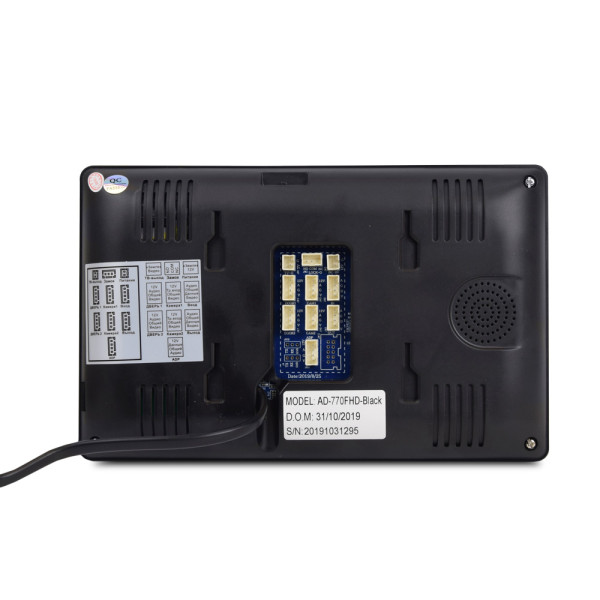 Комплект Wi-Fi відеодомофонa 7" ATIS AD-770FHD/T-Black з підтримкою Tuya Smart + AT-400HD Gold