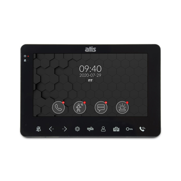 Комплект відеодомофона ATIS AD-780FHD-B Kit box: відеодомофон 7" з детектором руху і відеопанель 2 Мп