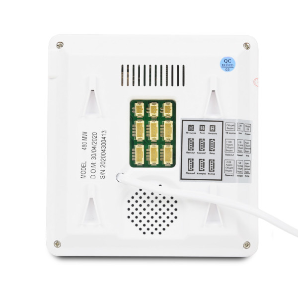 Комплект відеодомофону BCOM BD-480M White Kit: відеодомофон 4" і відеопанель