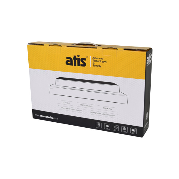 IP-відеореєстратор 4-канальний ATIS NVR 7104 Ultra з AI функціями для систем відеоспостереження