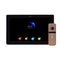 Комплект відеодомофона ATIS AD-1070FHD/T Black з підтримкою Tuya Smart + AT-400HD Gold