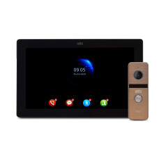 Комплект відеодомофона ATIS AD-1070FHD/T Black з підтримкою Tuya Smart + AT-400HD Gold