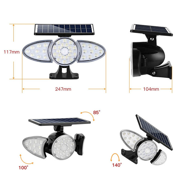Ліхтар з датчиком руху на сонячній батареї LWS-2.5W2.5Pir