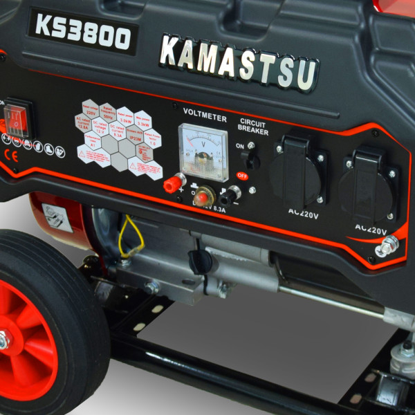 Бензиновий генератор Kamastsu KS3800 максимальна потужність 3 кВт