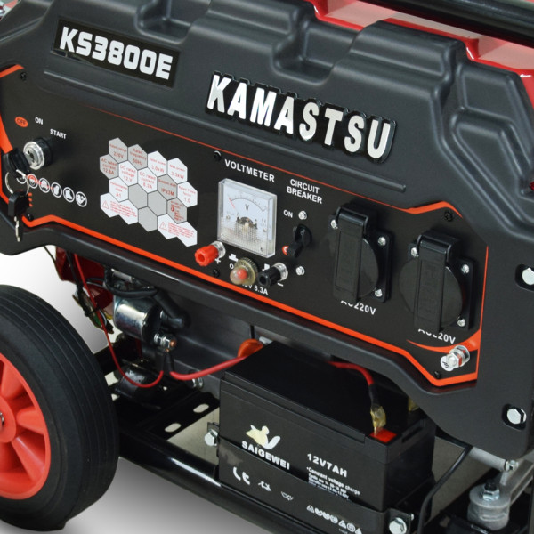 Бензиновий генератор Kamastsu KS3800E максимальна потужність 3 кВт
