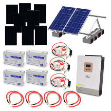 Автономна система безперебійного живлення потужністю 5 кВт з гелевими АКБ, сонячними панелями та монтажним набором (баластна система)