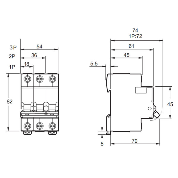 Автоматичний вимикач Lightwell MCB 3P 25A