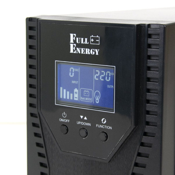 Налаштовуваний online ДБЖ Full Energy BBGP-220/30Pro 2000ВА / 1600Вт з правильною синусоїдою та LCD-дисплеєм