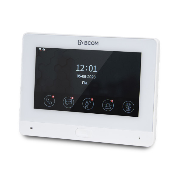 Комплект Wi-Fi відеодомофонa 7" BCOM BD-760FHD/T White з підтримкою Tuya Smart + BT-400HD-AC White