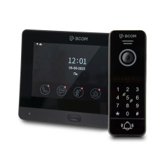 Комплект Wi-Fi відеодомофонa 7" BCOM BD-760FHD/T Black з підтримкою Tuya Smart + BT-400HD-AC Black