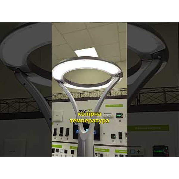 Комплект світильник світлодіодний парковий Lightwell LW-GL-50T + стовп парковий сірий 4м