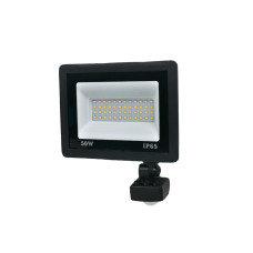 Прожектор світлодіодний Lightwell LW-FL-B-50-S 50 W з датчиком руху