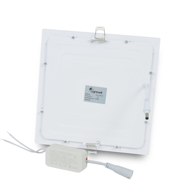 Комплект із 3-х світильників світлодіодних LIGHTWELL LW-SQ-RCD-12 12 W квадрат, вбудований
